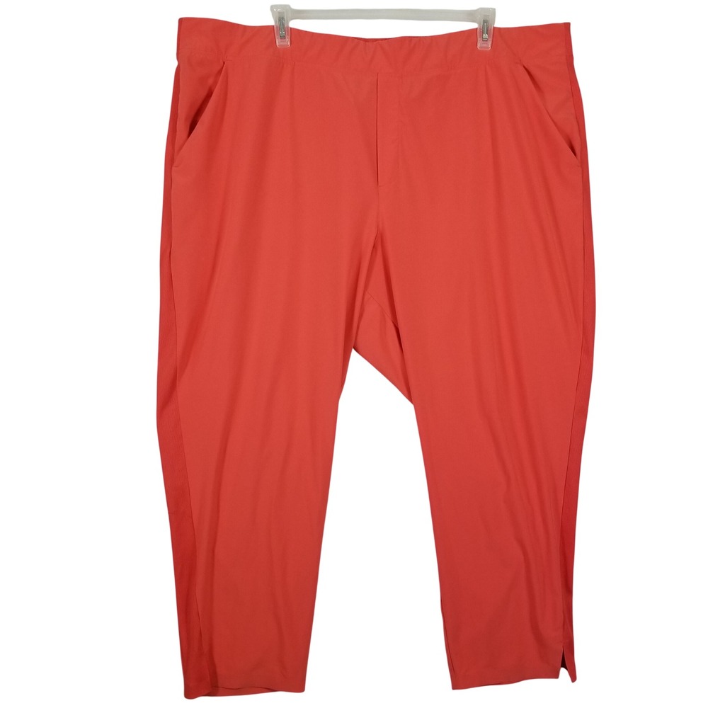 Athleta Brooklyn Ankle Pant Coral Orange Womens Plus Size 26 RN 54023